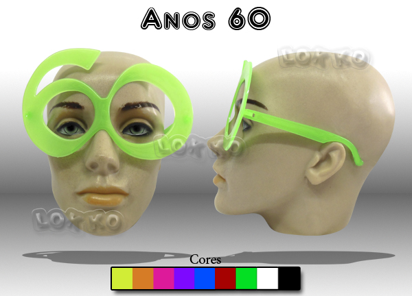 Óculos de festa anos 60